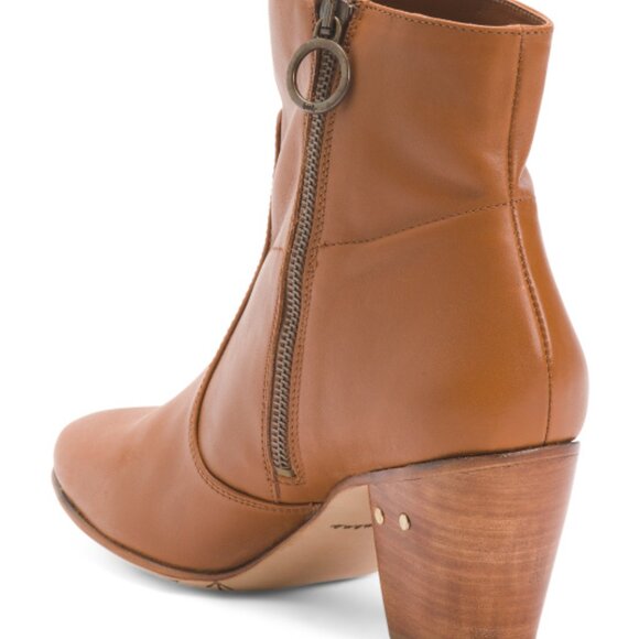 NEW BEEK Made In Mexico Leather Catbird Booties in Cognac for women 825 13m8 - Picture 3 of 8